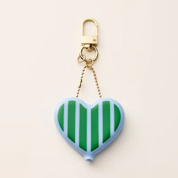 Striped Heart Coin Purse Bag Charm Keychain - kate spade new york x Target - Picture 1 of 4